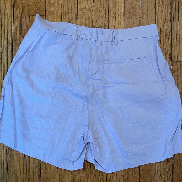Linen blend shorts size XL in lavender/pastel purple - Picture 3 of 5